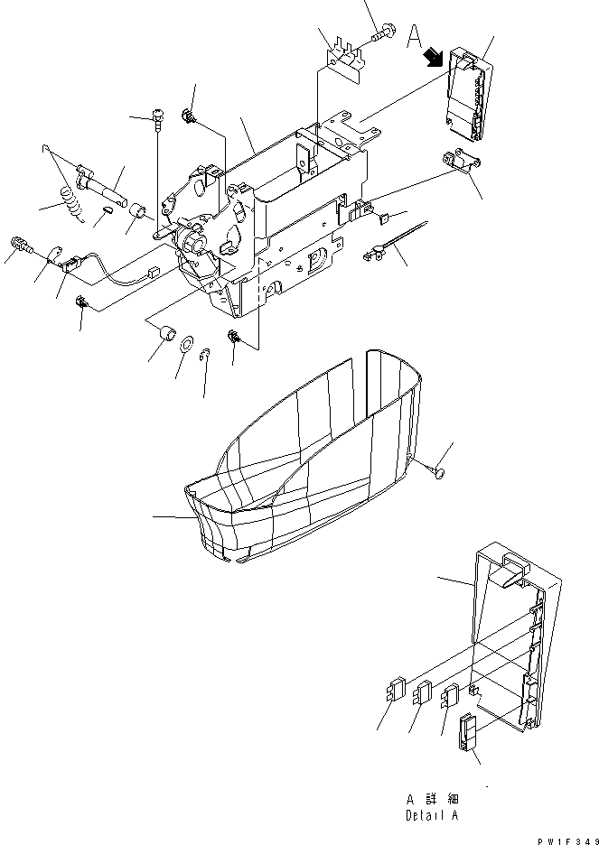 Other Komatsu / BP500-7-M1 S/N 20002-UP(bp500-7r) / FLOOR FRAME (CONSOLE) (LOWER) (L.H.)(210400 : K1110-11A0)