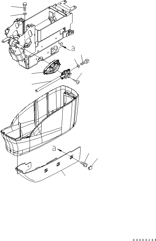 Other Komatsu / BP500-7-M1 S/N 20002-UP(bp500-7r) / FLOOR FRAME (CONSOLE) (UNDER) (L.H.)(210410 : K1110-12A0)