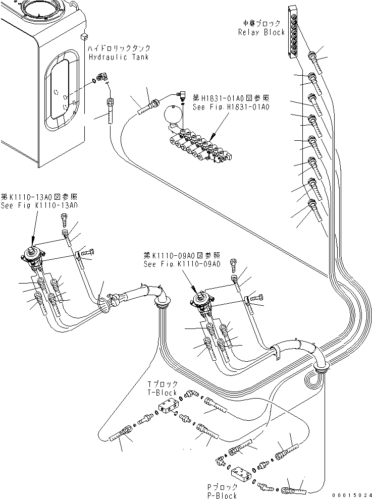 Other Komatsu / BP500-7-M1 S/N 20002-UP(bp500-7r) / FLOOR FRAME (PPC HOSE) (2/2)(210480 : K1110-19A0)