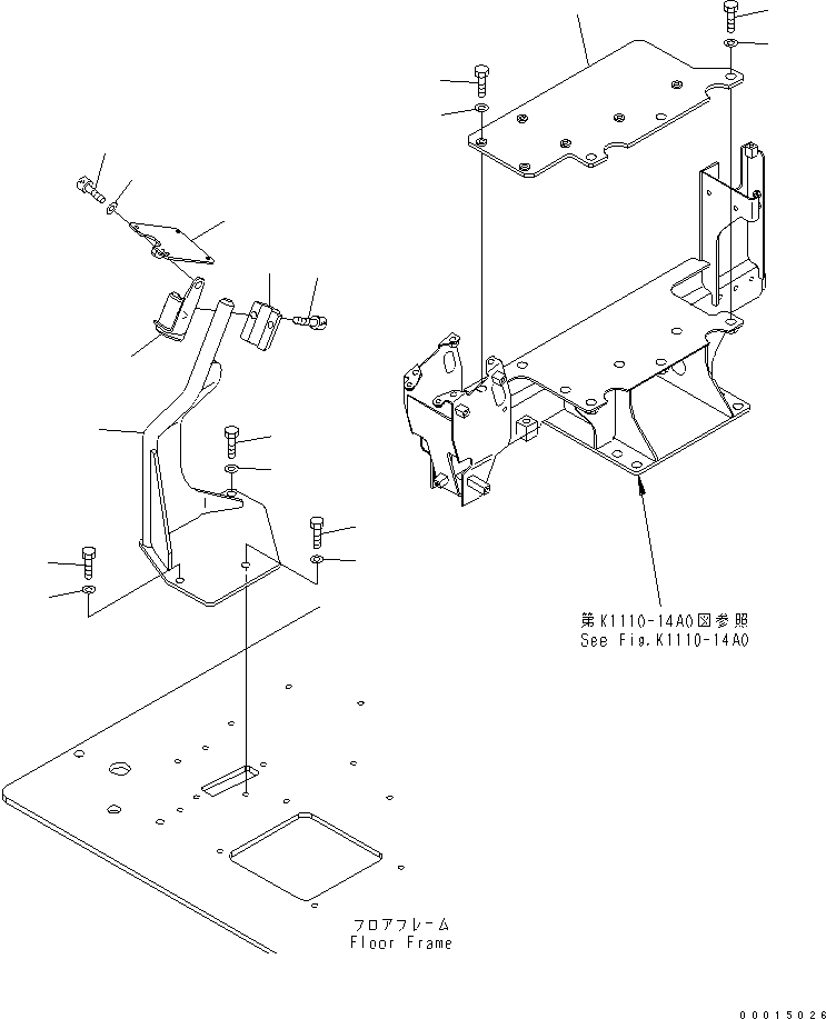Other Komatsu / BP500-7-M1 S/N 20002-UP(bp500-7r) / FLOOR FRAME (BRACKET)(210520 : K1110-23A0)