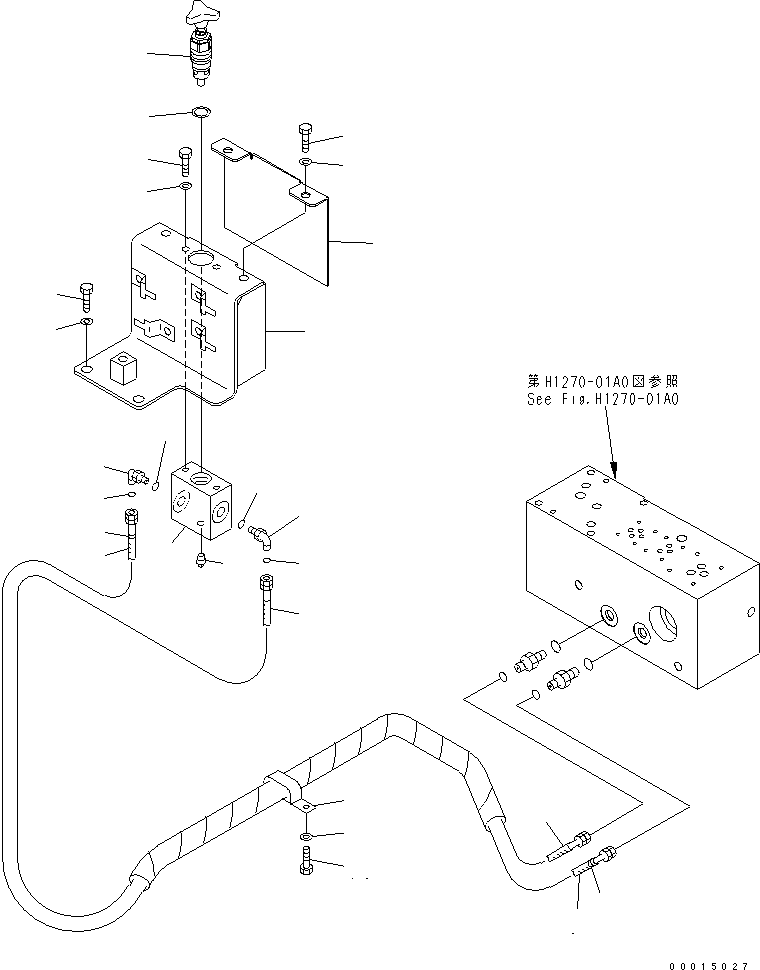 Other Komatsu / BP500-7-M1 S/N 20002-UP(bp500-7r) / FLOOR FRAME (FEED PRESSUER ADJUST VALVE)(210530 : K1110-24A0)
