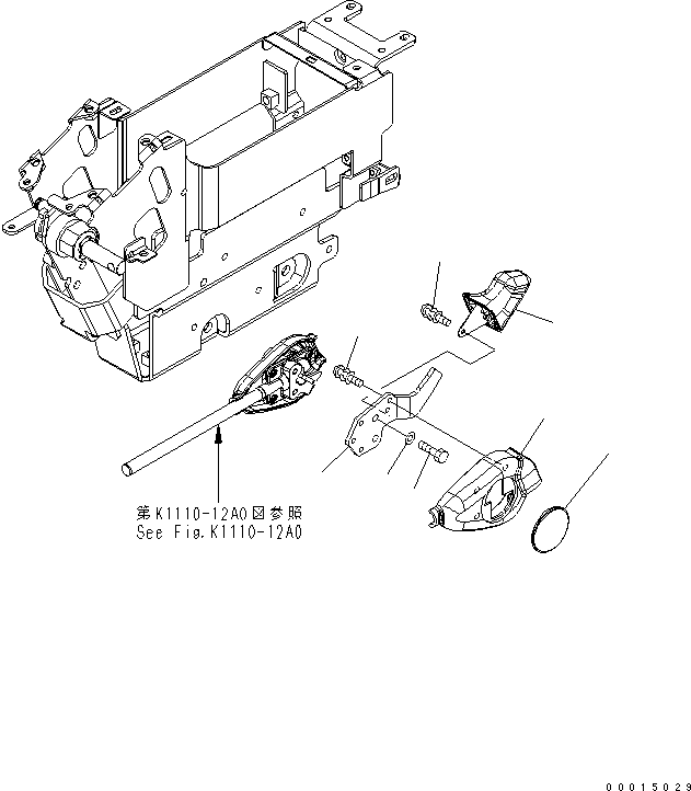 Other Komatsu / BP500-7-M1 S/N 20002-UP(bp500-7r) / FLOOR FRAME (LEVER KNOB)(210550 : K1110-26A0)