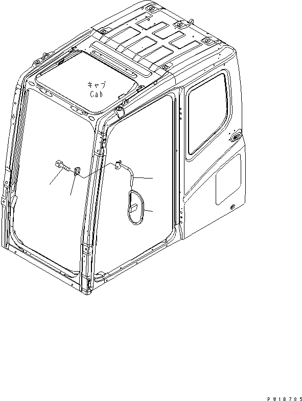 Other Komatsu / BP500-7-M1 S/N 20002-UP(bp500-7r) / REAR VIEW MIRROR ? L.H. (SINGLE)(240100 : M1410-01A0)