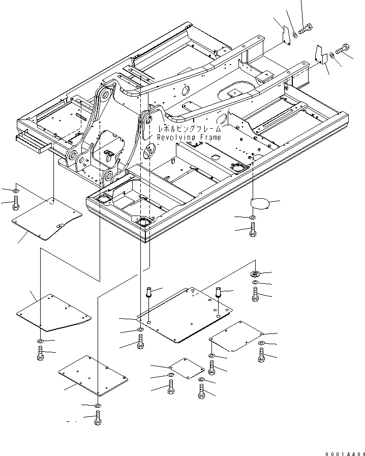 Other Komatsu / BP500-7-M1 S/N 20002-UP(bp500-7r) / UNDER COVER (REVOLVING FRAME) (R.H. AND CENTER)(240130 : M1810-02A0)