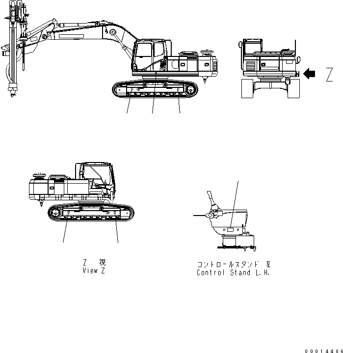 Other Komatsu / BP500-7-M1 S/N 20002-UP(bp500-7r) / PLATE (LOAD RATING CHART) (JAPANESE)(390040 : U0200-01A0)
