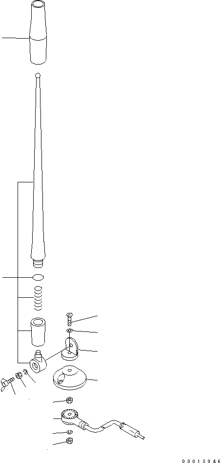 Other Komatsu / BP500-7-M1 S/N 20002-UP(bp500-7r) / RUBBER ANTENNA(450040 : Y1062-01A0)