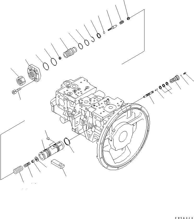 Other Komatsu / BP500-7-M1 S/N 20002-UP(bp500-7r) / MAIN PUMP (4/13)(450090 : Y1600-04A0)