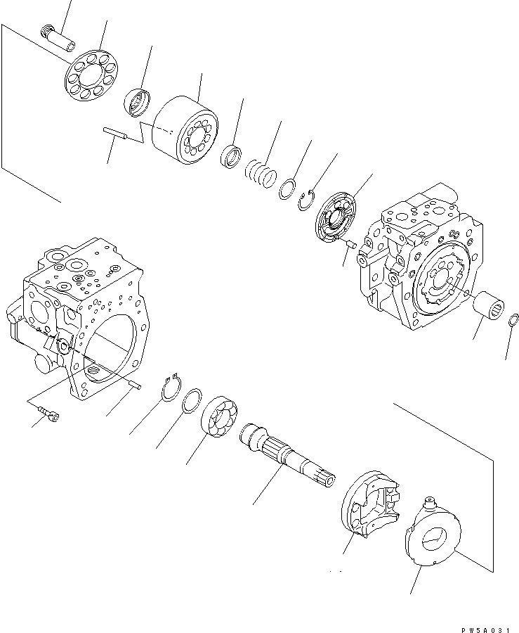 Other Komatsu / BP500-7-M1 S/N 20002-UP(bp500-7r) / MAIN PUMP (7/13)(450120 : Y1600-07A0)
