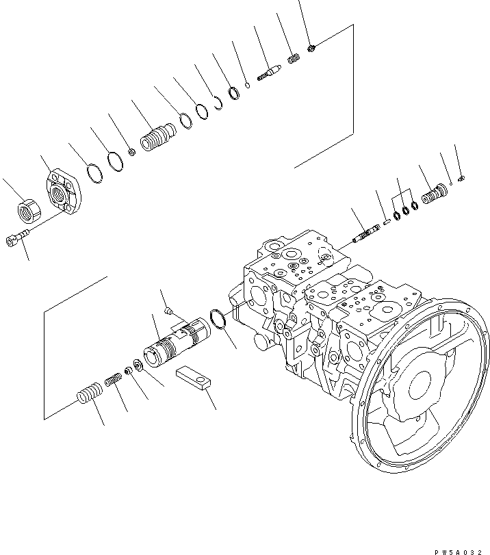 Other Komatsu / BP500-7-M1 S/N 20002-UP(bp500-7r) / MAIN PUMP (8/13)(450130 : Y1600-08A0)
