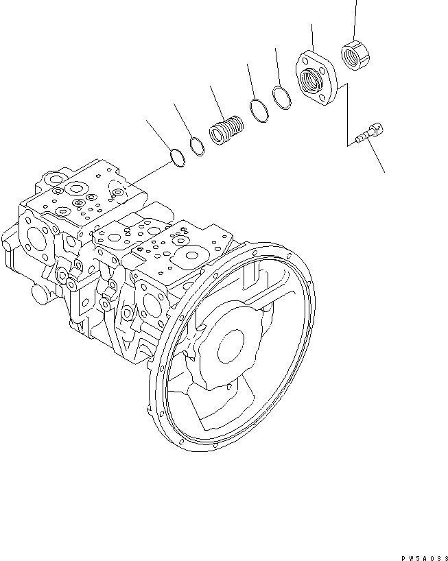 Other Komatsu / BP500-7-M1 S/N 20002-UP(bp500-7r) / MAIN PUMP (9/13)(450140 : Y1600-09A0)