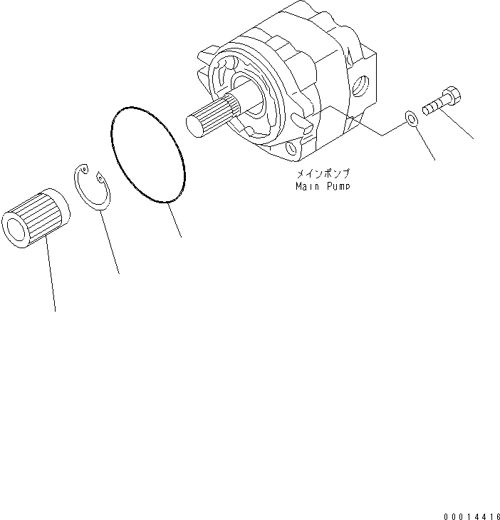 Other Komatsu / BP500-7-M1 S/N 20002-UP(bp500-7r) / MAIN PUMP (12/13)(450170 : Y1600-12A0)