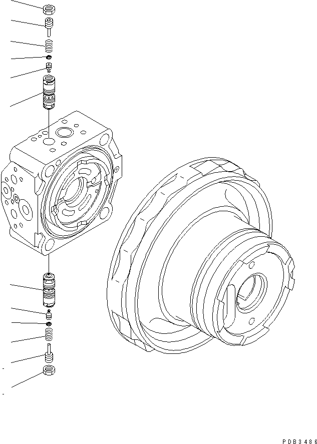 Other Komatsu / BP500-7-M1 S/N 20002-UP(bp500-7r) / TRAVEL MOTOR (3/3)(450270 : Y1641-03A0)