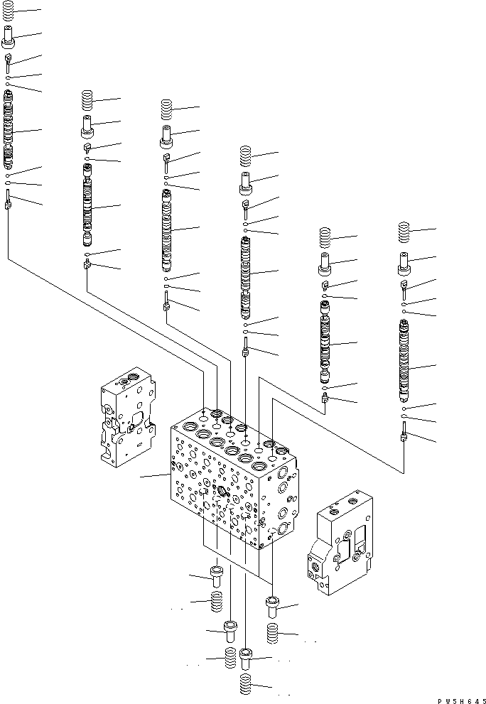 Other Komatsu / BP500-7-M1 S/N 20002-UP(bp500-7r) / MAIN VALVE (1/16)(450280 : Y1660-01A0)