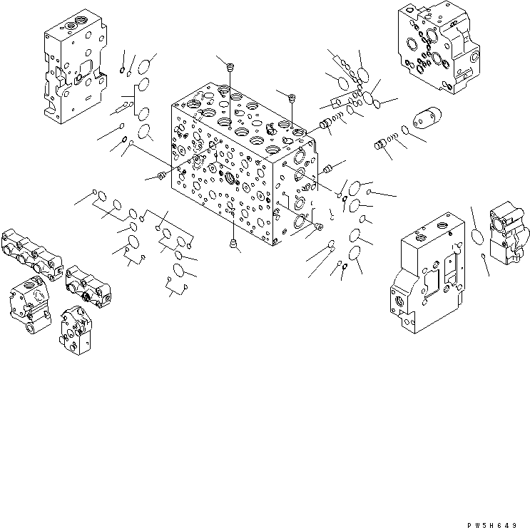 Other Komatsu / BP500-7-M1 S/N 20002-UP(bp500-7r) / MAIN VALVE (5/16)(450320 : Y1660-05A0)
