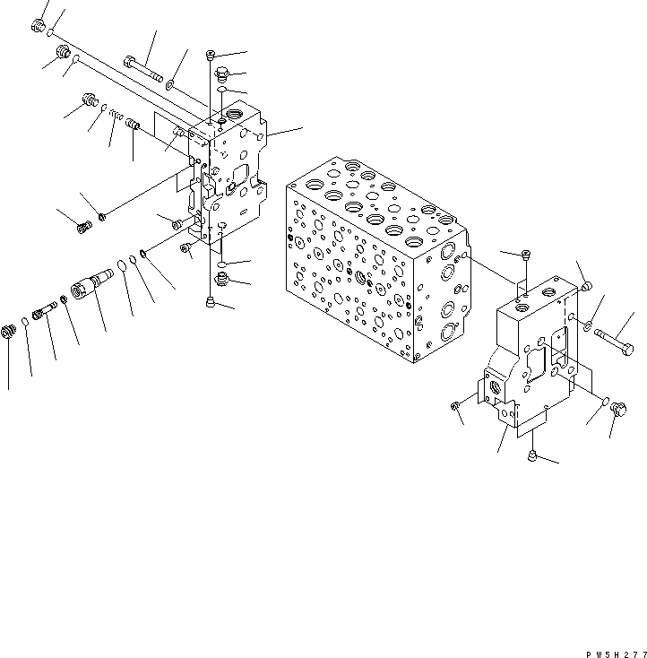 Other Komatsu / BP500-7-M1 S/N 20002-UP(bp500-7r) / MAIN VALVE (7/16)(450340 : Y1660-07A0)