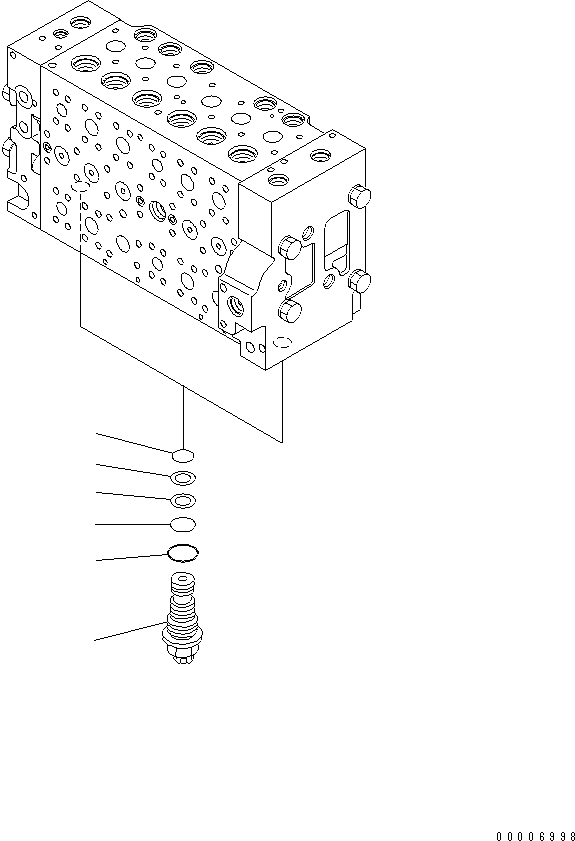 Other Komatsu / BP500-7-M1 S/N 20002-UP(bp500-7r) / MAIN VALVE (8/16)(450350 : Y1660-08A0)