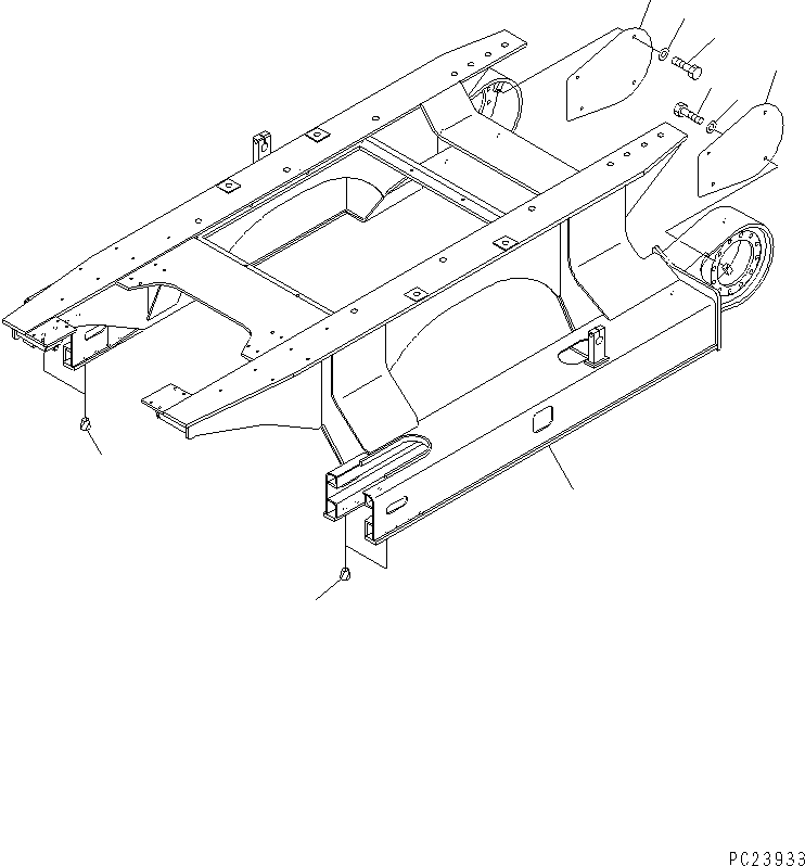 Mobile crushers and recyclers Komatsu / BR100RG-1 S/N 1002-UP(br100rgr) / TRACK FRAME(#1002-1100)(060010 : 3005)