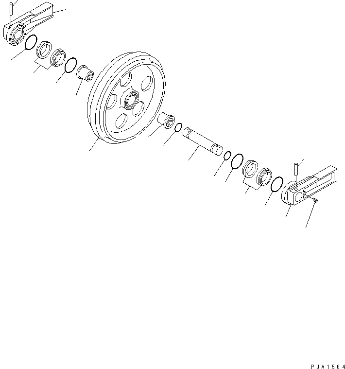 Mobile crushers and recyclers Komatsu / BR100RG-1 S/N 1002-UP(br100rgr) / FRONT IDLER(060030 : 3201)