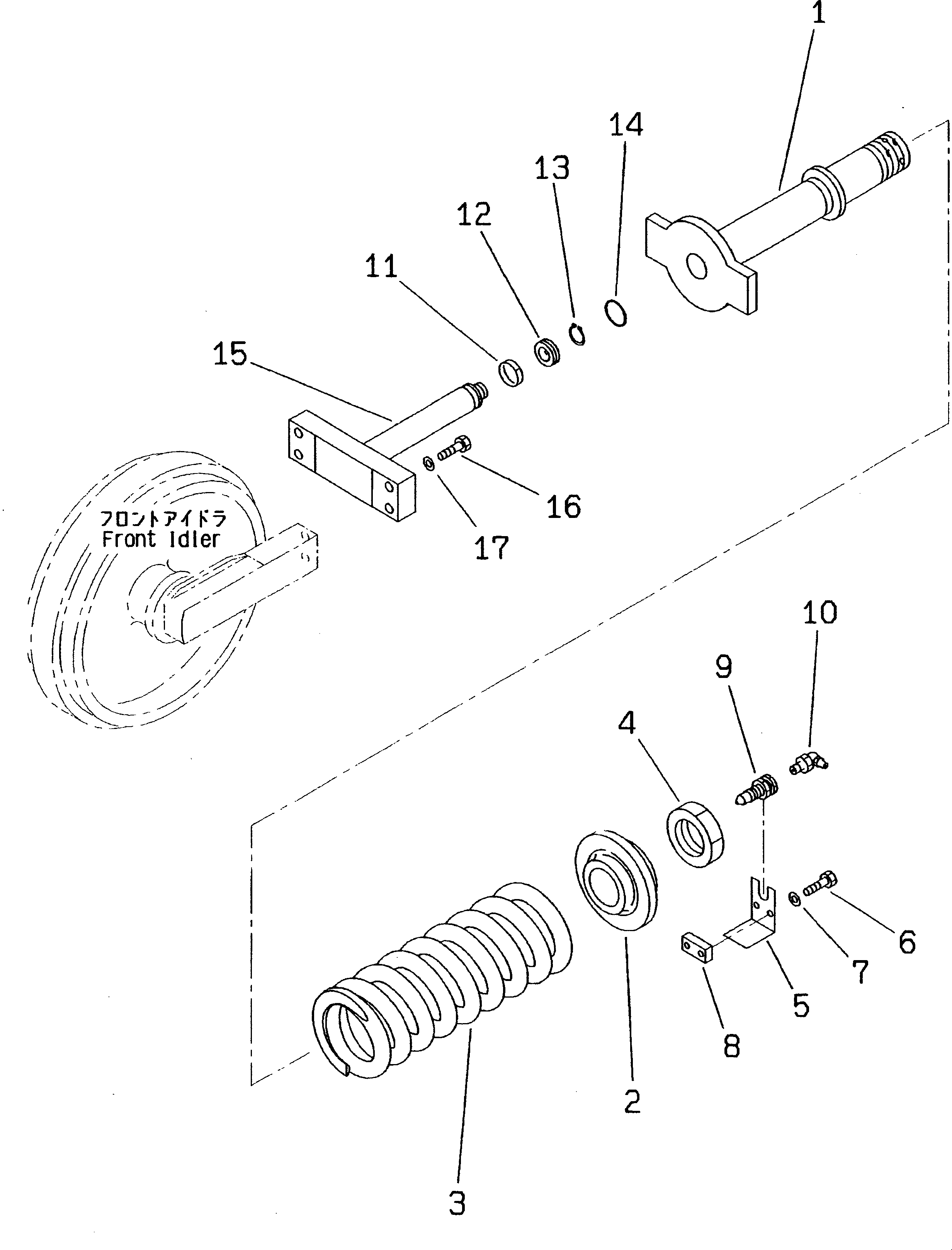 Mobile crushers and recyclers Komatsu / BR100RG-1 S/N 1002-UP(br100rgr) / IDLER CUSHION(#1002-1100)(060040 : 3211)