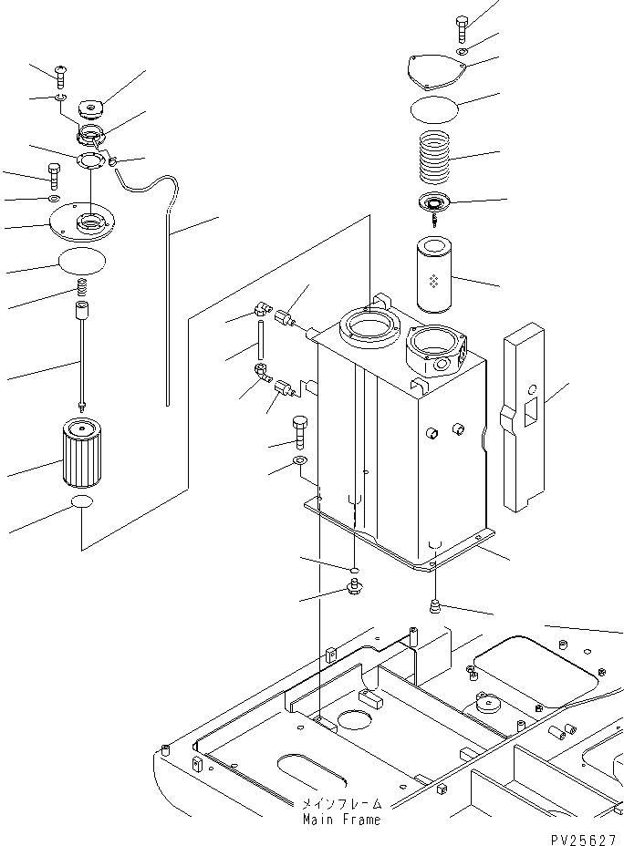 Mobile crushers and recyclers Komatsu / BR100RG-1 S/N 1002-UP(br100rgr) / HYDRAULIC TANK(#1101-)(150020 : 6001A)