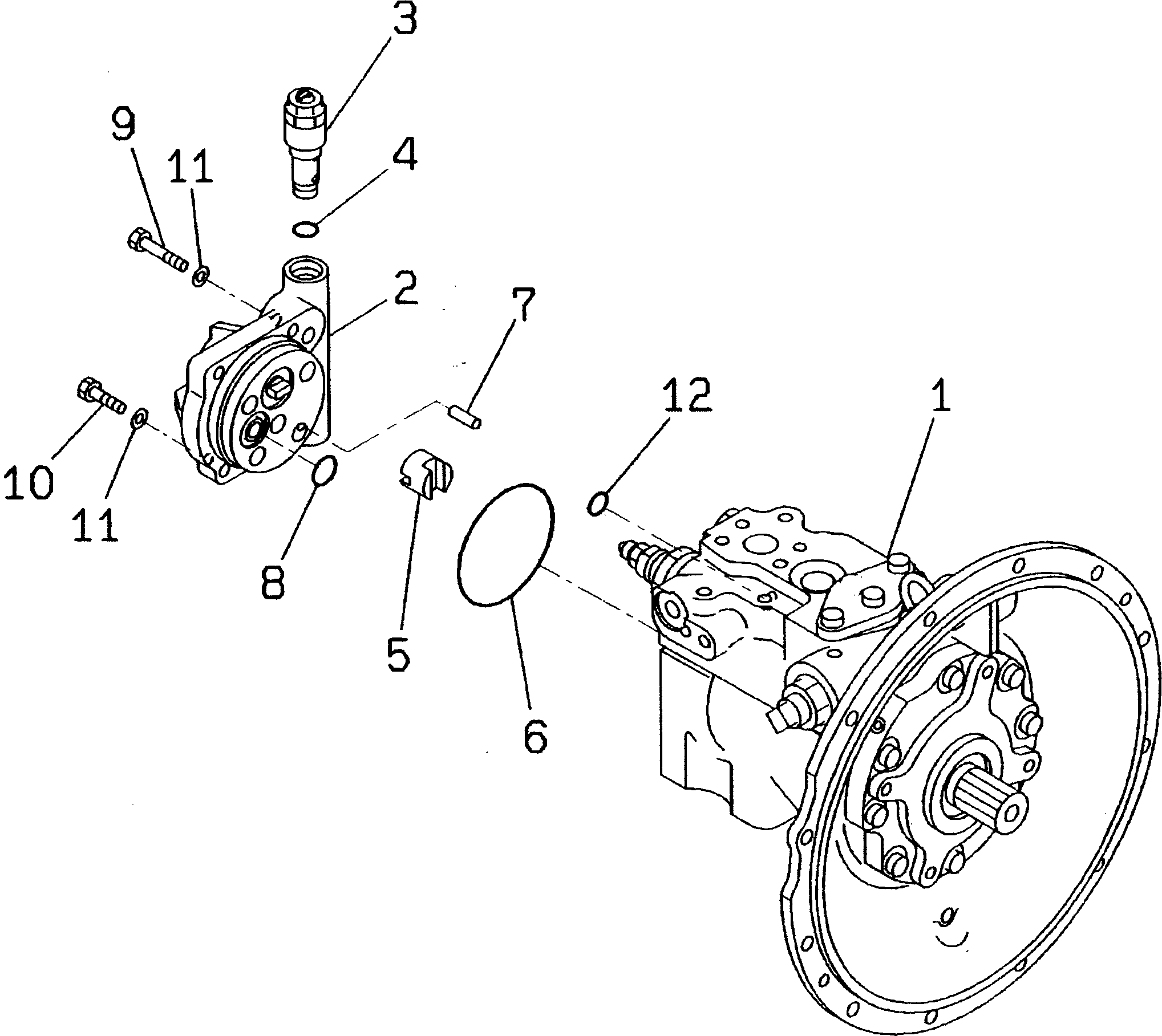 Mobile crushers and recyclers Komatsu / BR100RG-1 S/N 1002-UP(br100rgr) / HYDRAULIC PUMP (1/5) (UNIT)(#1002-1100)(150030 : 6101)