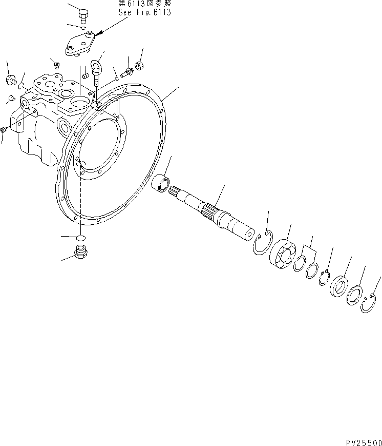 Mobile crushers and recyclers Komatsu / BR100RG-1 S/N 1002-UP(br100rgr) / HYDRAULIC PUMP (1/6)(#1101-)(150080 : 6111)