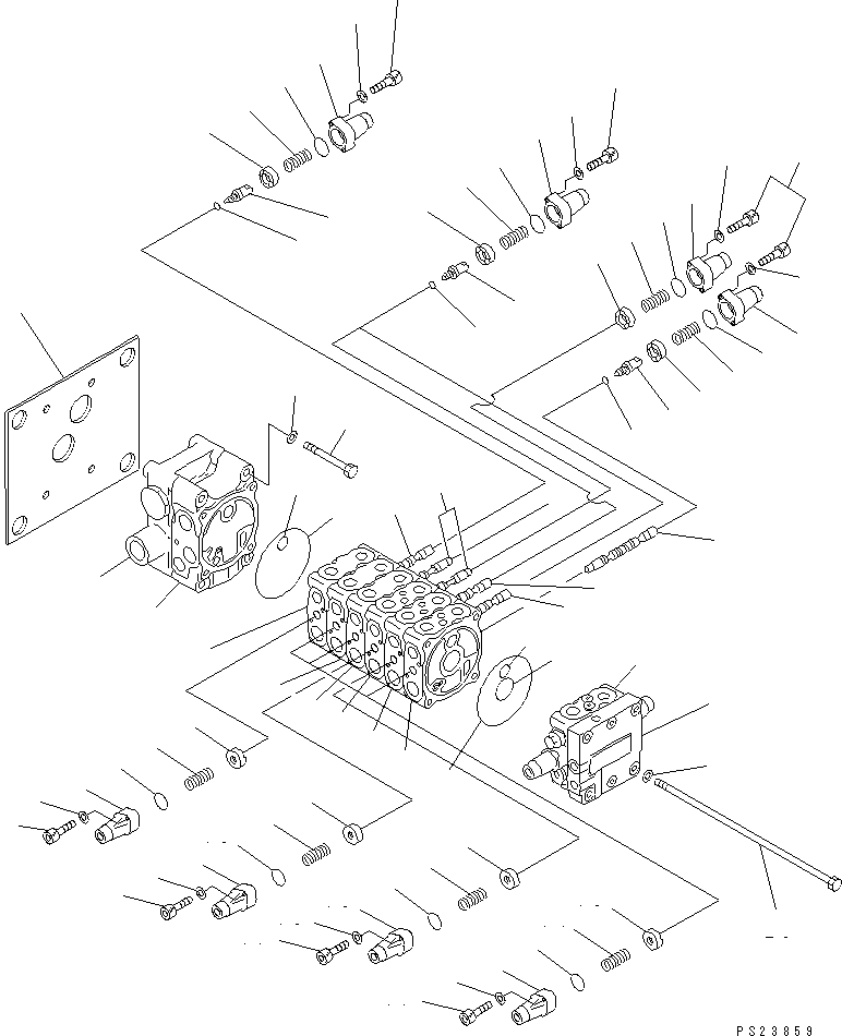 Mobile crushers and recyclers Komatsu / BR100RG-1 S/N 1002-UP(br100rgr) / HYDRAULIC CONTROL VALVE (1/4)(#1002-1012)(150160 : 6211)