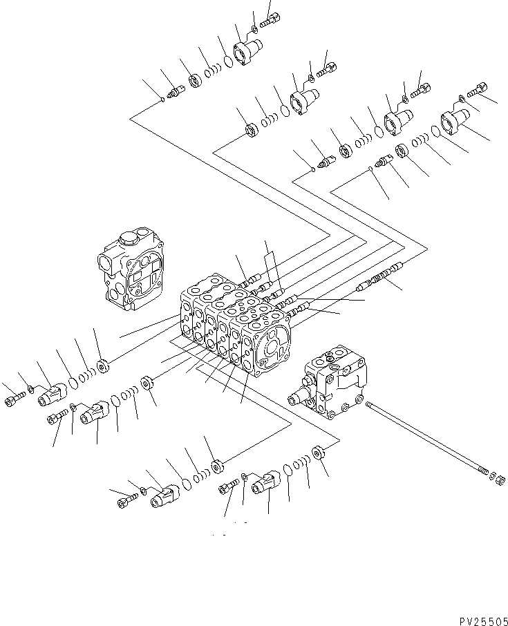 Mobile crushers and recyclers Komatsu / BR100RG-1 S/N 1002-UP(br100rgr) / HYDRAULIC CONTROL VALVE (1/7)(#1101-1208)(150280 : 6301)