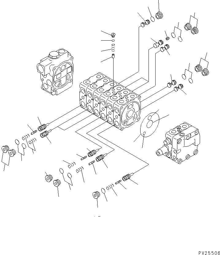 Mobile crushers and recyclers Komatsu / BR100RG-1 S/N 1002-UP(br100rgr) / HYDRAULIC CONTROL VALVE (2/7)(#1101-1208)(150290 : 6302)