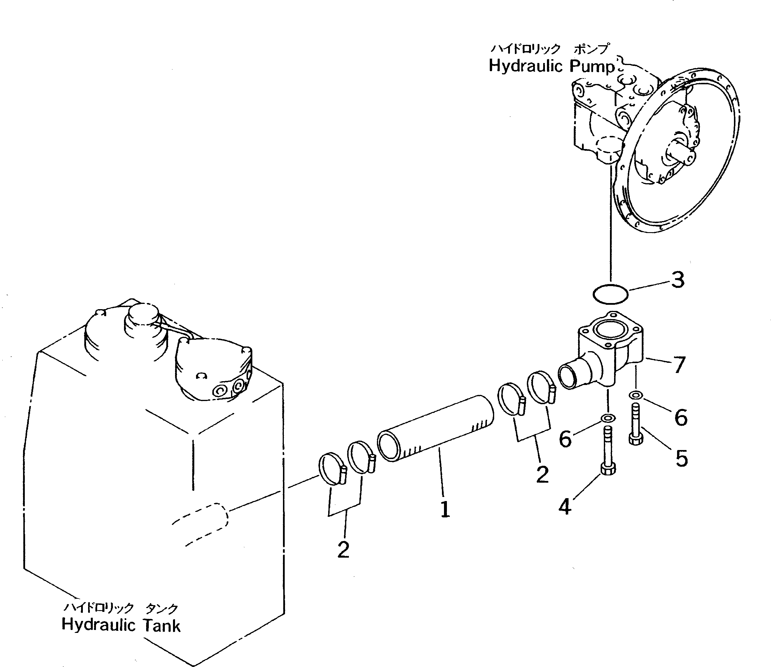Mobile crushers and recyclers Komatsu / BR100RG-1 S/N 1002-UP(br100rgr) / SUCTION LINE(#1002-1100)(150430 : 6501)