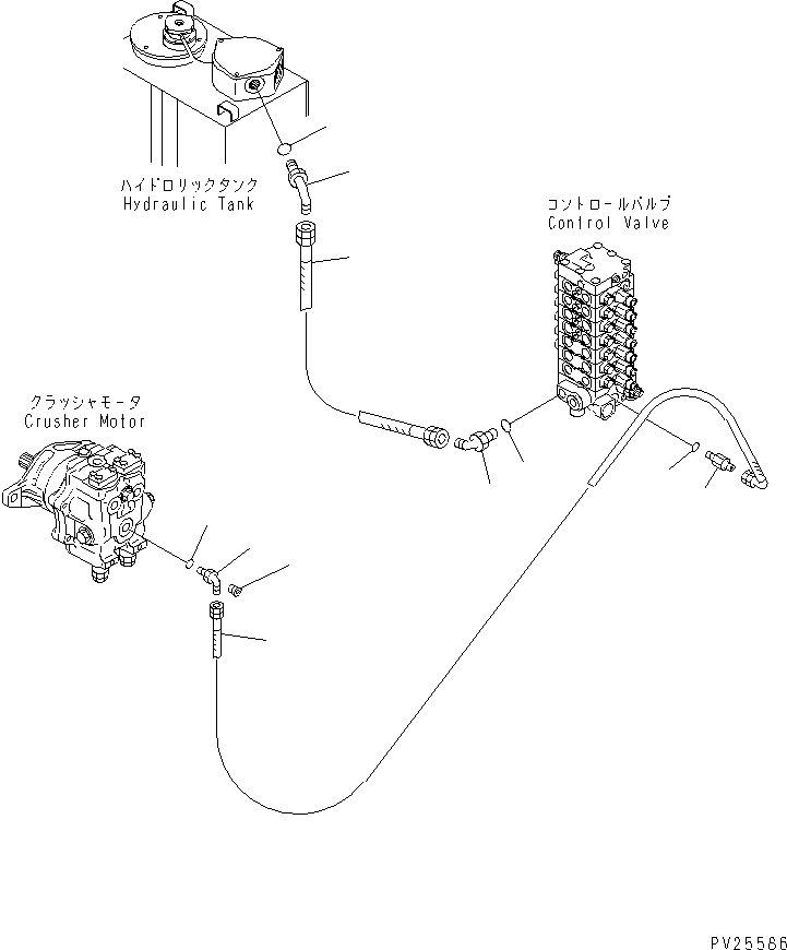Mobile crushers and recyclers Komatsu / BR100RG-1 S/N 1002-UP(br100rgr) / RETURN LINE (BR100J¤JG-1)(#1101-)(150500 : 6521A)