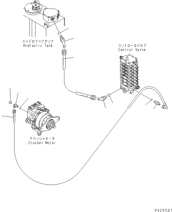 Mobile crushers and recyclers Komatsu / BR100RG-1 S/N 1002-UP(br100rgr) / RETURN LINE (BR100RG-1)(#1101-)(150510 : 6523A)