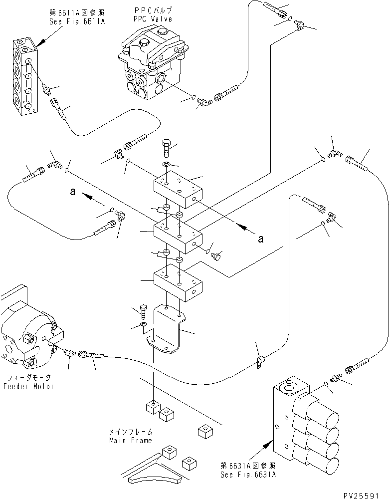 Mobile crushers and recyclers Komatsu / BR100RG-1 S/N 1002-UP(br100rgr) / DRAIN LINE (1/3)(#1101-)(150520 : 6535A)