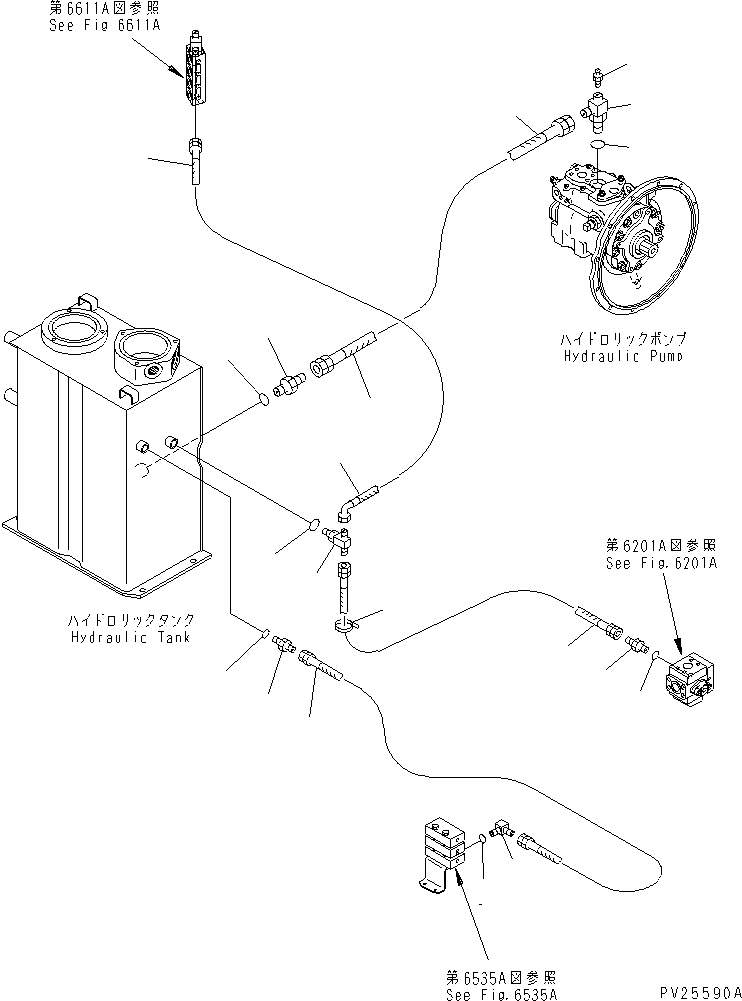 Mobile crushers and recyclers Komatsu / BR100RG-1 S/N 1002-UP(br100rgr) / DRAIN LINE (3/3)(#1101-)(150540 : 6537A)