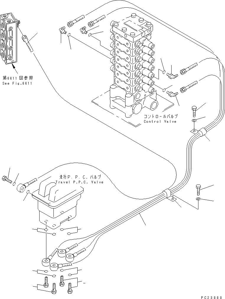 Mobile crushers and recyclers Komatsu / BR100RG-1 S/N 1002-UP(br100rgr) / P.P.C. TRAVEL LINE(#1002-1100)(150720 : 6621)