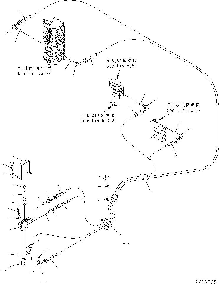 Mobile crushers and recyclers Komatsu / BR100RG-1 S/N 1002-UP(br100rgr) / P.P.C. VALVE LINE (FOR CRUSHER CASE)(#1101-)(150770 : 6641A)