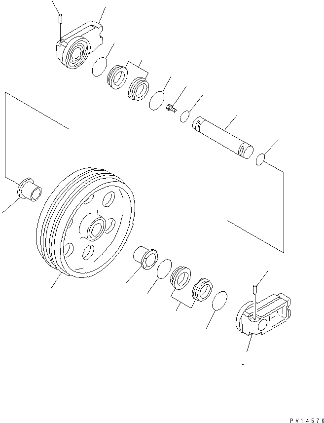 Mobile crushers and recyclers Komatsu / BR200R-1 S/N 1002-UP(br200r-r) / FRONT IDLER(060020 : 3201)