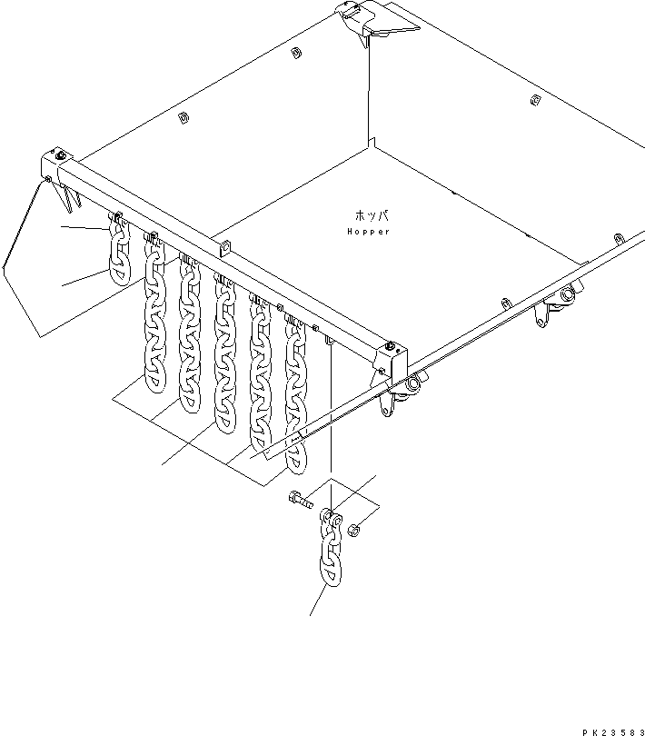 Mobile crushers and recyclers Komatsu / BR200R-1 S/N 1002-UP(br200r-r) / HOPPER CHAIN(180100 : 7211)