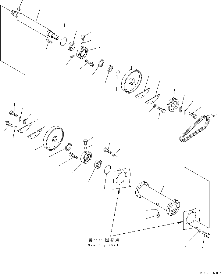 Mobile crushers and recyclers Komatsu / BR200R-1 S/N 1002-UP(br200r-r) / SCREEN SYSTEM  (2/4) (HOUSING)(180300 : 7572)