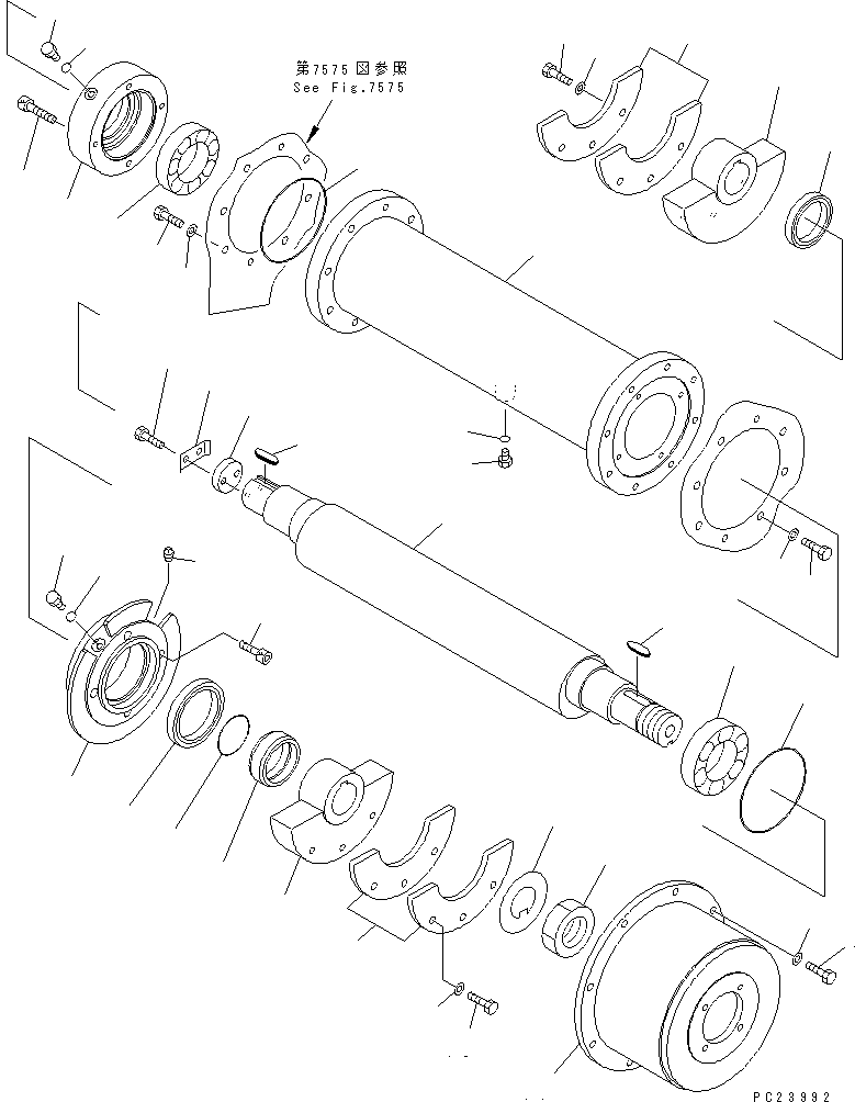 Mobile crushers and recyclers Komatsu / BR200R-1 S/N 1002-UP(br200r-r) / SCREEN SYSTEM  (2/4) (HOUSING)(#1101-)(180340 : 7576)