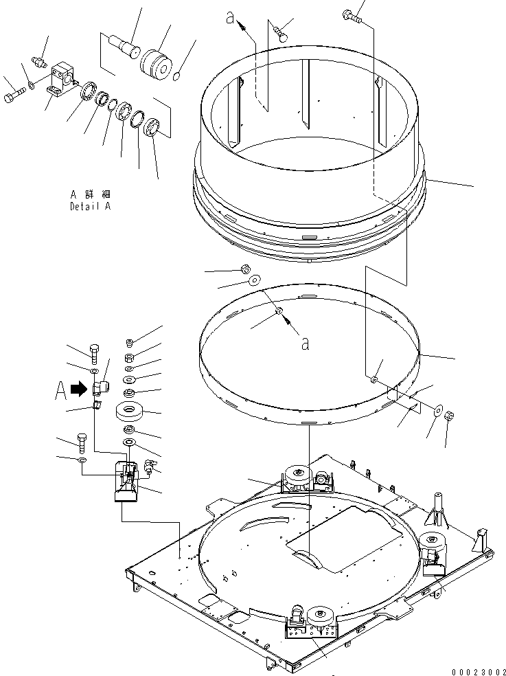 Mobile crushers and recyclers Komatsu / BR200T-1A S/N 1101-UP(br200t0r) / HAMMER MILL AND TUB (TUB AND ROLLER) (WITH PROTECTION COVER)(#1310-)(360060 : T1640-01A1B)