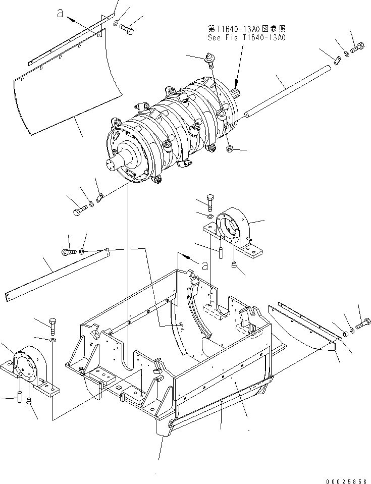Mobile crushers and recyclers Komatsu / BR200T-1A S/N 1101-UP(br200t0r) / CRUSHER (1/3)(#1101-1270)(360240 : T1640-11A0)