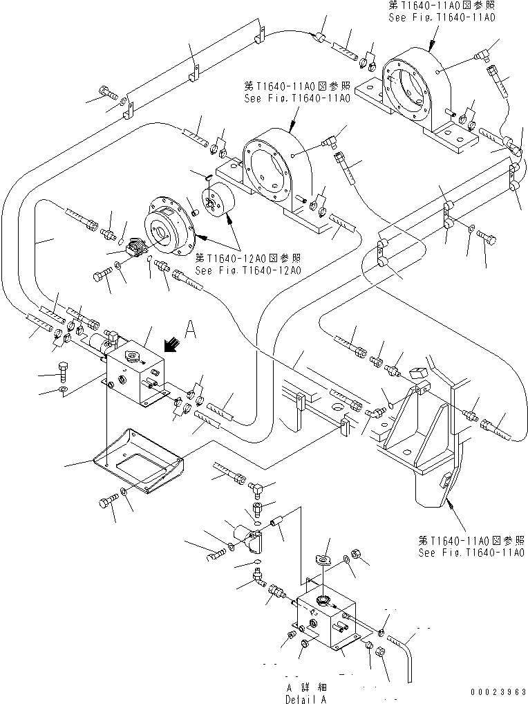 Mobile crushers and recyclers Komatsu / BR200T-1A S/N 1101-UP(br200t0r) / CRUSHER (LUBRICATION)(#1101-1197)(360350 : T1640-14A0)