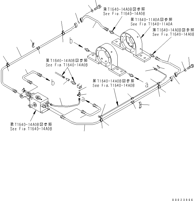 Mobile crushers and recyclers Komatsu / BR200T-1A S/N 1101-UP(br200t0r) / CRUSHER (LUBRICATION¤2/2)(#1271-)(360380 : T1640-15A0)