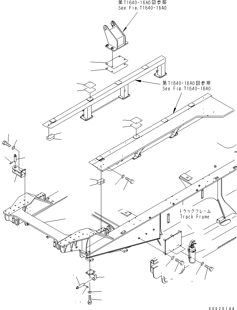 Mobile crushers and recyclers Komatsu / BR200T-1A S/N 1101-UP(br200t0r) / CRUSHER (MOUTING PARTS¤2/2)(360400 : T1640-17A0)