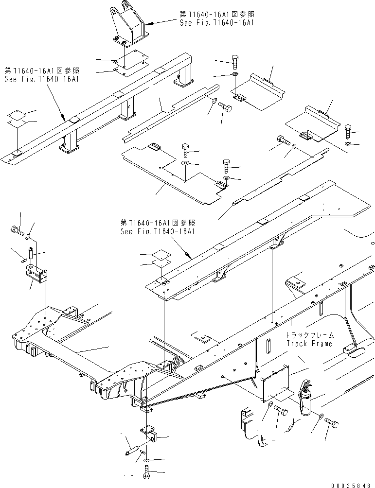 Mobile crushers and recyclers Komatsu / BR200T-1A S/N 1101-UP(br200t0r) / CRUSHER (MOUTING PARTS¤2/2)(#1271-)(360420 : T1640-17A1A)