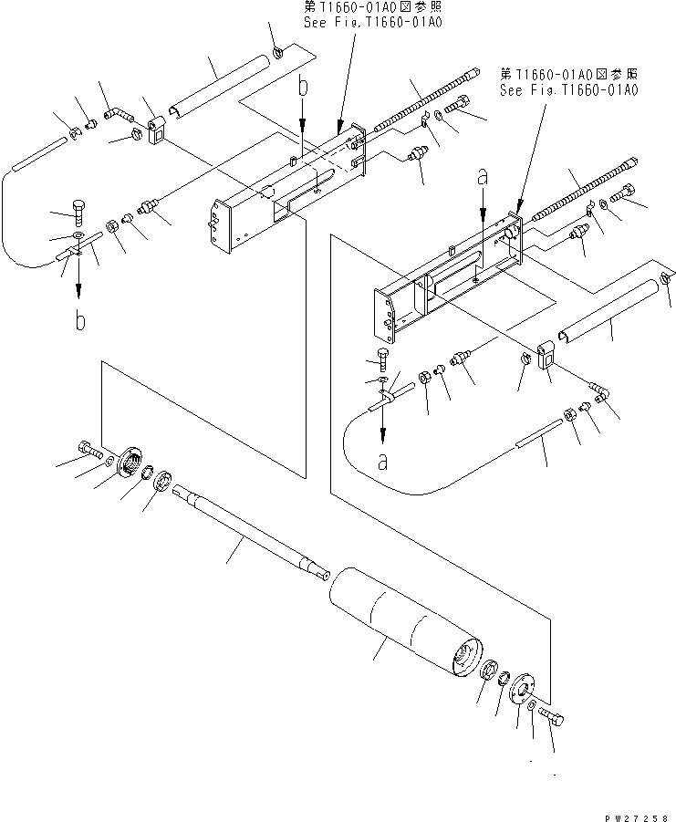 Mobile crushers and recyclers Komatsu / BR200T-1A S/N 1101-UP(br200t0r) / CONVEYOR (INNER PARTS) (TAIL PULLY)(360530 : T1660-03A0)