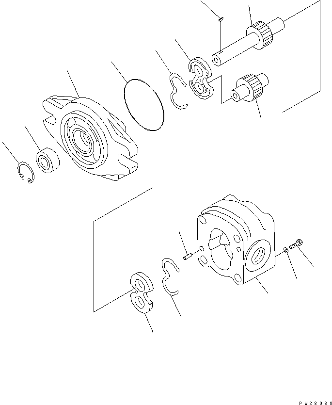 Mobile crushers and recyclers Komatsu / BR200T-1A S/N 1101-UP(br200t0r) / CRUSHER PUMP (INNER PARTS)(450120 : Y1610-01A0)