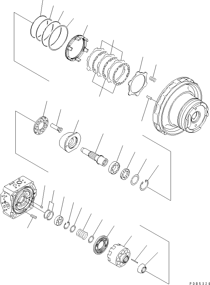 Mobile crushers and recyclers Komatsu / BR200T-1A S/N 1101-UP(br200t0r) / TRAVEL MOTOR (2/3)(450200 : Y1651-12A0)