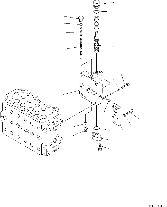 Mobile crushers and recyclers Komatsu / BR200T-1A S/N 1101-UP(br200t0r) / MAIN VALVE (3-ACTUATOR) (9/14)(450300 : Y1666-09A0)